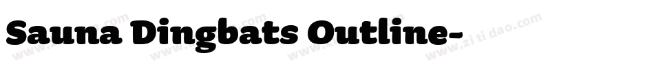 Sauna Dingbats Outline字体转换